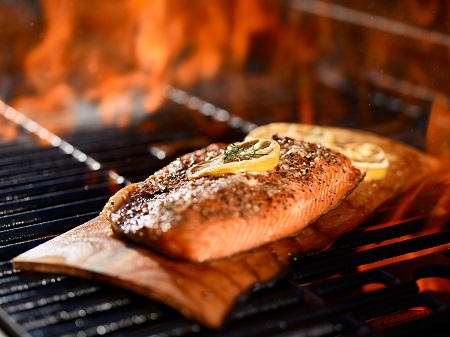 Grilled Salmon and Grapefruit