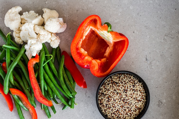 Stuffed Bell Peppers with Cauliflower Rice