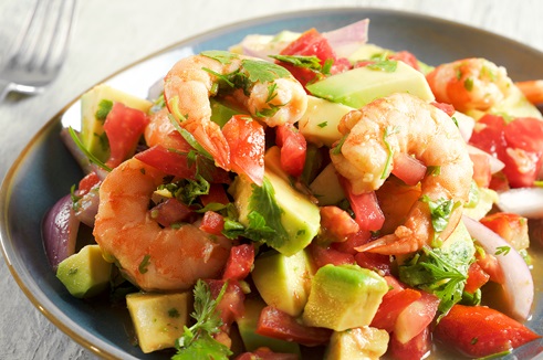 Grilled Lemon Garlic Shrimp Salad