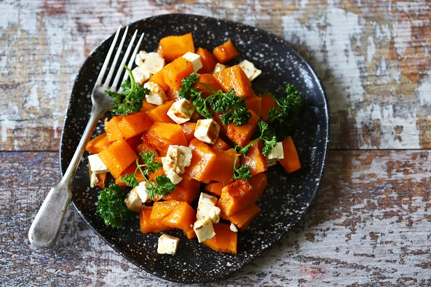 Pumpkin Chorizo Feta Salad