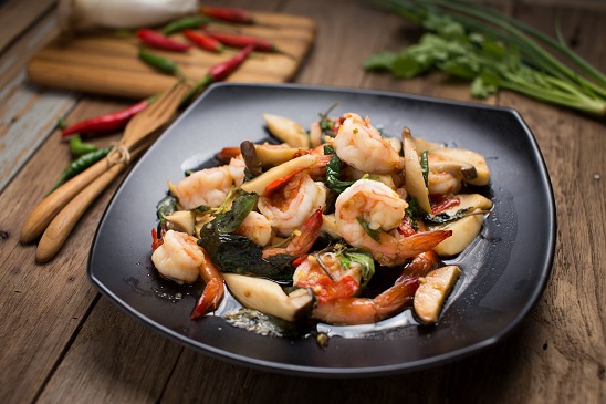 Shrimp and Basil Stir Fry